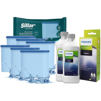 6x Filtr do Philips Latte Go LatteGo, Odkamieniacz Zestaw - Sillar