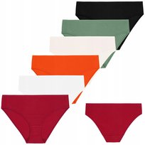 6X Majtki Damskie Bawełniane Figi Bikini Kolorowe Urocze Moraj M