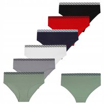 6X Majtki Damskie Figi Bikini Bawełniane Z Gumką W Pasie Komplet Moraj S Moraj