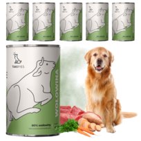 6X Mokra Karma Takipies Wołowina Pies Soczysta Naturalna Pełnoporcjowa 80%