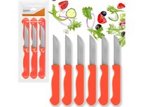 6X N���� No��yk Kuchenny Krojenia Warzyw G��adki 6Szt No��e Uniwersalne Zestaw Pomara��czowy