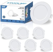 6x Oczko sufitowe LED Reflektor wpuszczany Slim 4W 3000K IP44 Białe 98mm