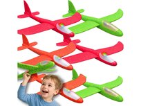6X Samolot Świecący Led Styropianowy Szybowiec Rzutka Styropian Duża 47Cm