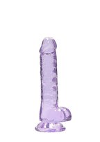 7" / 18 Cm Realistic Dildo With Balls - Purple Inna marka