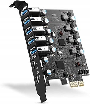 7 portów 2x USB C 5x USB 3.0 PCI-E rozszerzenie - Inny producent