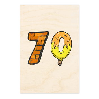 70 lat - drewniana kartka urodzinowa - Inna marka