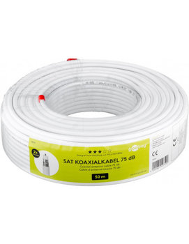 75 dB kabel koncentryczny antenowy quattro, ekranowanie 2x, CCS, 50 m - Goobay