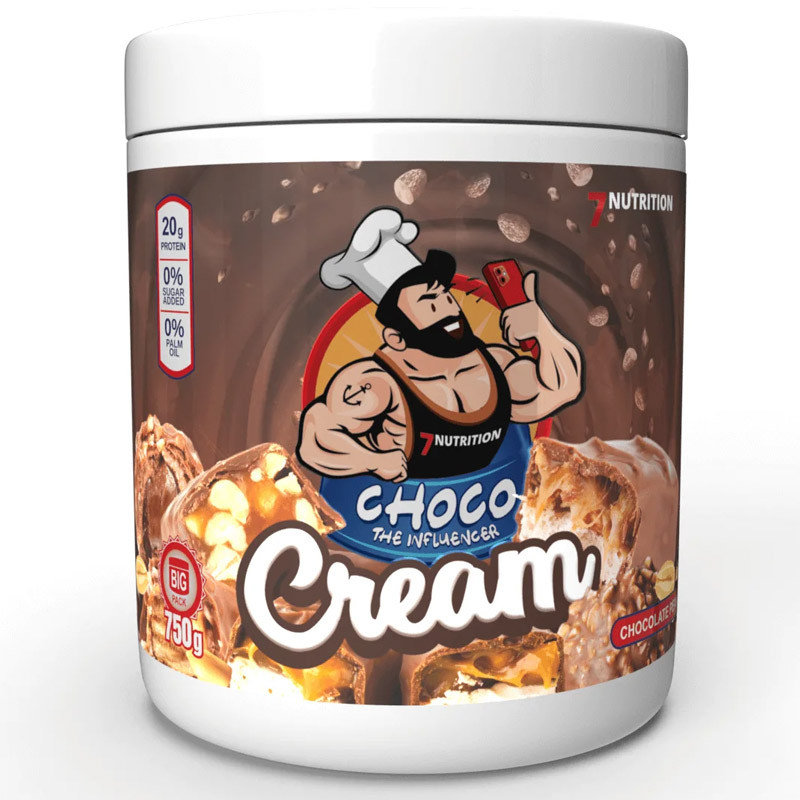 Фото - Передтренувальний комплекс 7 Nutrition 7Nutrition Choco The Influencer Cream Chocolate Peanut Crunch 750g 