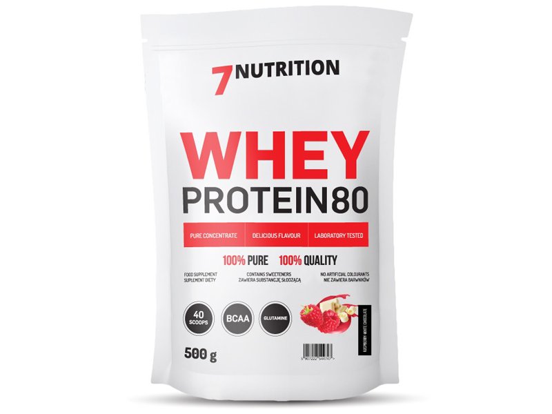 7Nutrition, Odżywka białkowa, Whey Protein 80, 500 g