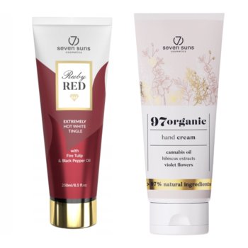 7suns Ruby Red Extremely Hot White Tingle 250ml + Krem Do Rąk 75ml - 7suns