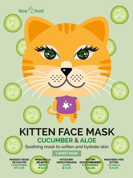 7th Heaven, Kitten Face Mask kojąca maseczka w płachcie Cucumber & Aloe 1szt - 7th Heaven