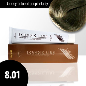 8.01 jasny blond popielaty Scandic Line kremowa farba do włosów LaStrada 100ml - Scandic Line