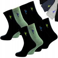 8 par Skarpety Męskie GRUBE TERMICZNE DŁUGIE CIEPŁE Bawełna 95% 42-46