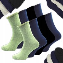 8 x 40-43 Skarpety Męskie GRUBE DŁUGIE BAWEŁNA 95% BEZUCISKOWE CIEPŁE