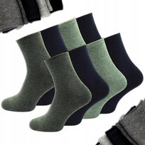 8 x Skarpety Męskie 43-46 GRUBE CIEMNE KOLORY BAWEŁNA 95% SZARE DŁUGIE