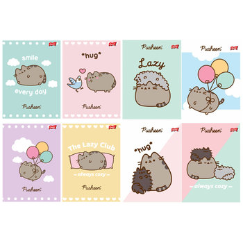 8 X ZESZYT A5, 32 KARTKI, KRATKA, PUSHEEN KOTEK KOT, KAŻDY INNY - Unipap