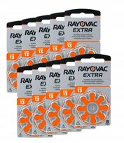 80x Baterie Guzikowe Do Aparatu Słuchowego 13 / PR48 1,45V Słuchowe Rayovac