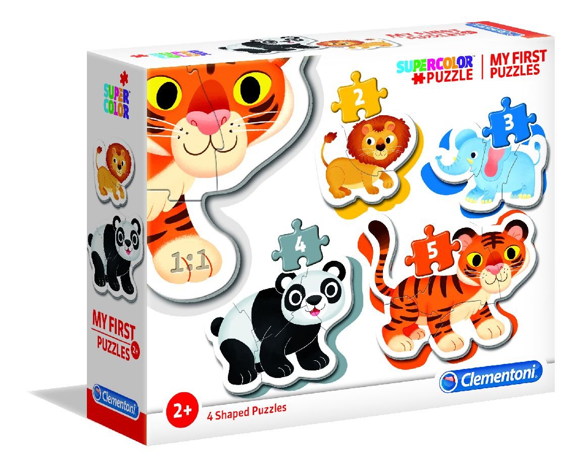 8104 Clementoni 2-3-4-5 Moje Pierwsze Puzzle Dzikie Zwierzęta