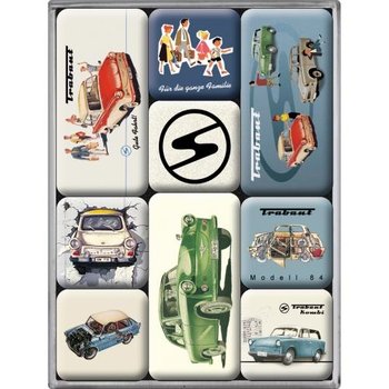 83008 Magnesy (9szt) Trabant - Nostalgic-Art Merchandising Gmb