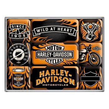 83096 Magnesy (9szt) Harley-Davidson Wil - Nostalgic-Art Merchandising Gmb