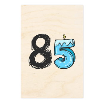 85 lat - drewniana kartka urodzinowa - Inna marka