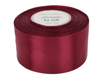 [850031] Wstążka satynowa 50mm 32mb bordowa ciemna - PassionRoom.pl