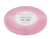 [86018] Wstążka satynowa 6mm 32mb różowa