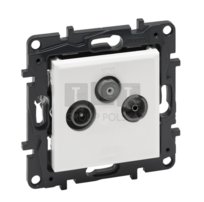 863180 Niloe Step Gniazdo TV-R-SAT końcowe do instalacji typu gwiazda 1,5dB biały 863180