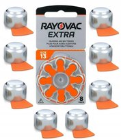 8x Baterie Guzikowe Do Aparatu Słuchowego 13 / PR48 1,45V Słuchowe Rayovac