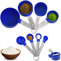 8X Miarka Kuchenna Zestaw Miarek Plastikowych Kuchennych Do Odmierzania