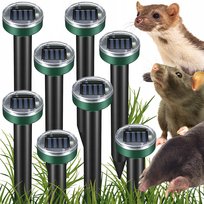 8x SILNY ODSTRASZACZ SOLARNY KRETÓW NORNIC GRYZONI NA KRETY NORNICE 6800m2