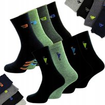 8x Skarpety Męskie GRUBE TERMICZNE DŁUGIE CIEPŁE RÓŻNE Bawełna 95% 40-43