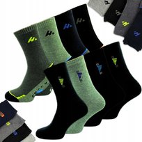 8x Skarpety Męskie RÓŻNE WZORY GRUBE TERMICZNE DŁUGIE CIEPŁE BAWEŁNA 40-43