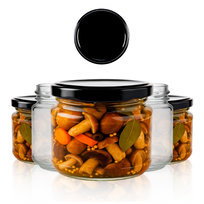 8x SŁOIKI NA PRZETWORY MIÓD DŻEMY KONFITURY GRZYBY 330 ML Z ZAKRĘTKĄ FI 82