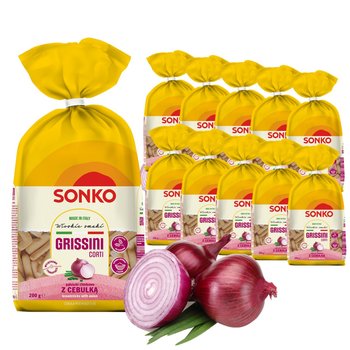 8x SONKO Grissini Corti paluszki chlebowe z cebulką 200g - Sonko