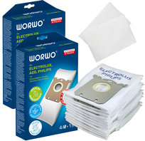 8x Worki do odkurzacza ELEKTROLUX PHILIPS S-BAG ELMB01 WORWO
