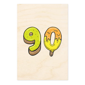 90 lat - drewniana kartka urodzinowa - Inna marka
