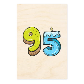 95 lat - drewniana kartka urodzinowa - Inna marka