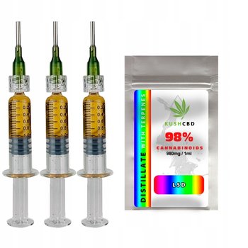 98% Destylat H4CBD CBN CBG CBC THCV | L.S.D | Full Spectrum | 3ml - Kush CBD