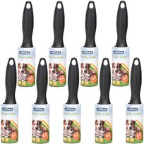 9X Wałek Rolka Do Czyszczenia Ubrań Usuwania Sierści Włosów Z Kanapy Dywanu Psa Kota Zwierząt Czarna