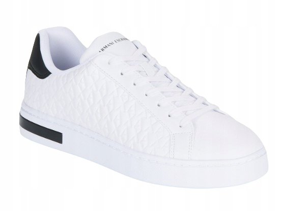 Inny producent A BIAŁE MĘSKIE SPORTOWE BUTY Z CZARNYMI WSTAWKAMI 41 24AC