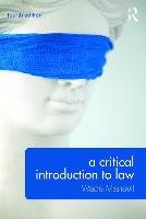 A Critical Introduction to Law - Mansell Wade, Meteyard Belinda, Thomson Alan