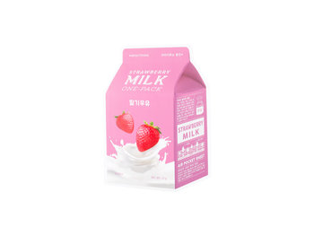 A'Pieu, Strawberry Milk One-Pack rozjaśniająca maseczka w płachcie Truskawka 20g - A'Pieu