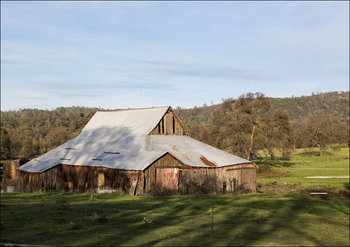 A sizable barn near the settlement of Bangor, south of Oroville in Butte County, California., Carol Highsmith - plakat 29,7x21 cm - Galeria Plakatu