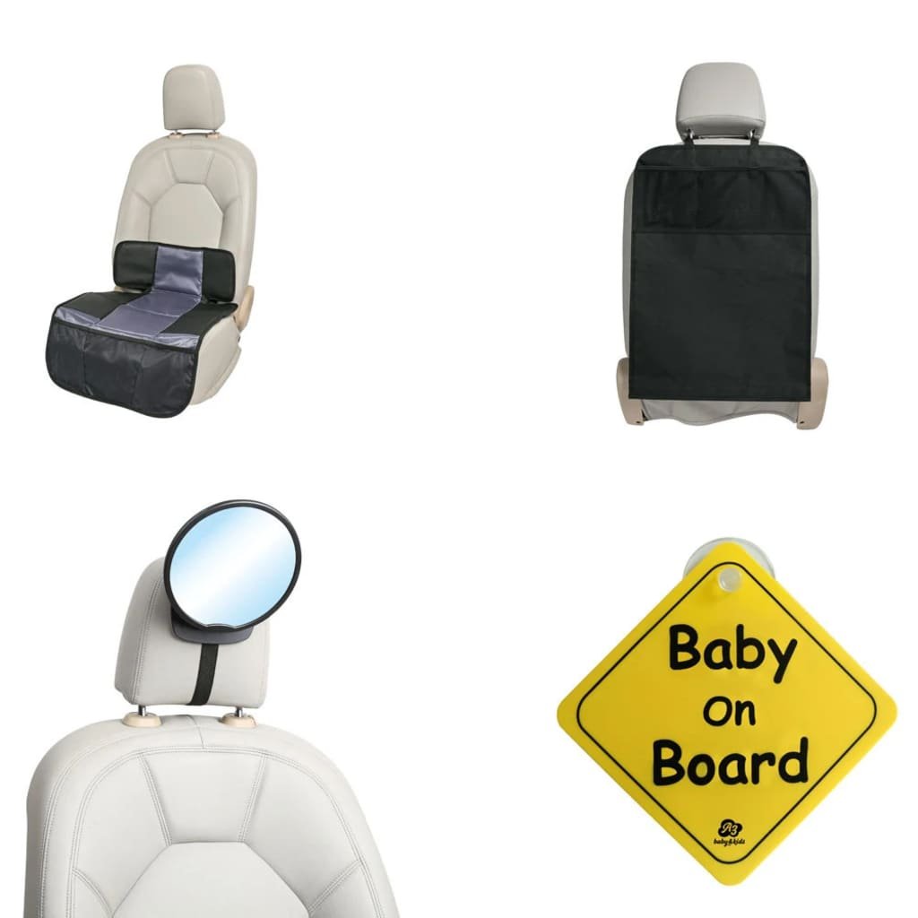 Zdjęcia - Akcesoria do fotelików samochodowych A3 Baby & Kids 4-częściowy zestaw akcesoriów samochodowych dla dziecka
