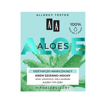 AA, Aloes, krem dzienno-nocny odżywczo-nawilżający, 50 ml - AA