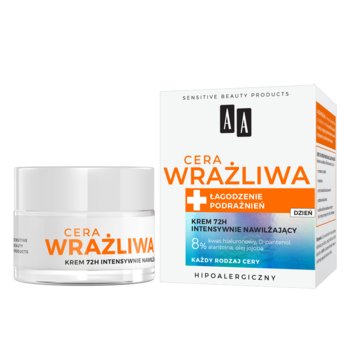 AA Cera Wrażliwa Krem intensywnie nawilżający 72h na dzień 50 ml - AA
