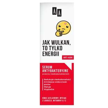AA, Emoji, serum antybakteryjne przeciw niedoskonałościom, 40 ml - AA