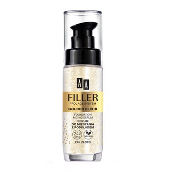 AA, Filler Pro3 Age System Golden Elixir, serum do mieszania z podkładem 24k złoto, 30 ml - AA