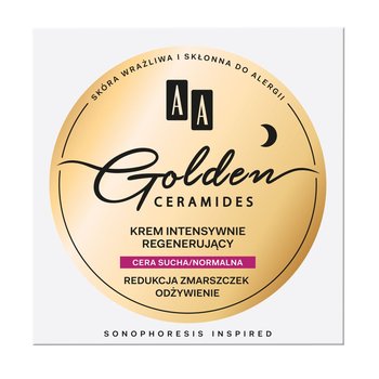AA, Golden Ceramides, krem intensywnie regenerujący do cery suchej i normalnej, 50 ml - AA